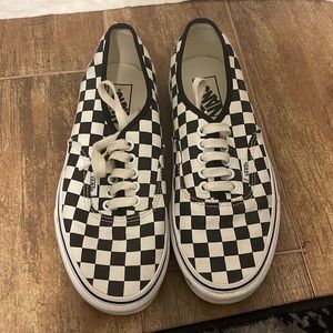Black and white checkered Vans size 8.5W 7M